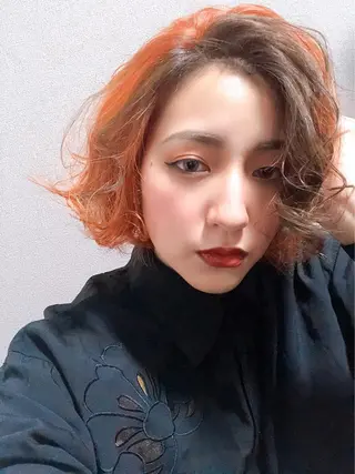 ミディアム ボブ/透明感カラー 岸本涼奈のヘアスタイル