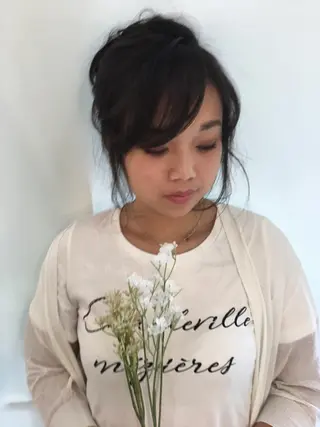 ロング カラー たなか ちあきのヘアスタイル