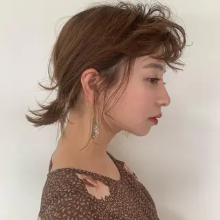 ミディアム ヘアアレンジ 馴染ませNo.1🧃 エクステ・アレンジのヘアスタイル