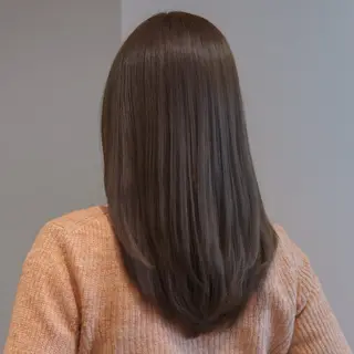 セミロング 髪質改善/艶カラー 🤍mizueのヘアスタイル