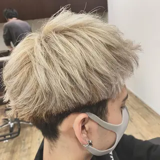 ショート カラー メンズ 銀座骨格診断似合わせ 美容師中島年紀のヘアスタイル