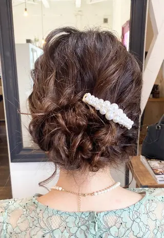 ヘアアレンジ 柔らかパーマ🐾 ストカール🌷川原のヘアスタイル