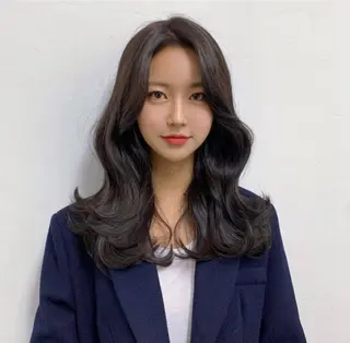 セミロング 韓国特化エクステ🟨 エクステのヘアスタイル