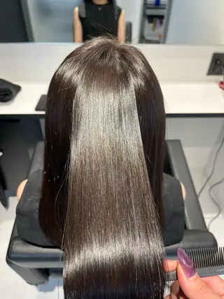 ロング 髪質改善/縮毛矯正 艶カラー/珠聡のヘアスタイル