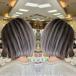 ショート カラー 縮毛/レイヤー 韓国/橋口のヘアスタイル