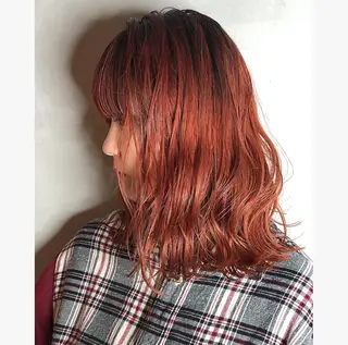 ミディアム カラー 圧倒的透明感カラー nana🦕のヘアスタイル
