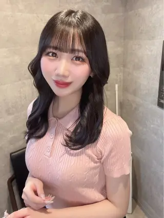 ロング カラー ダブルカラー 新宿のヘアスタイル