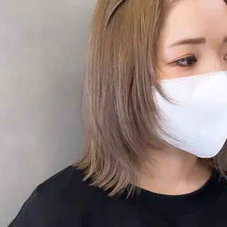 ミディアム カラー Rui/透明感カラー 暖色/レイヤーカットのヘアスタイル