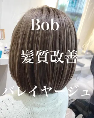 ミディアム カラー 山崎俊輔/髪質改善 /バレイヤージュのヘアスタイル