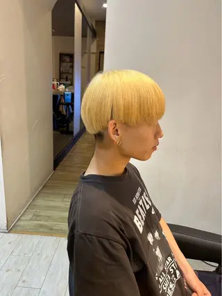 カラー メンズ 有働由良／ハイトーン ／韓国メンズヘアのヘアスタイル