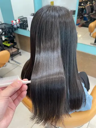 ロング パーマ SOYON西大寺店所属・ダブルカラー/ 髪質改善💎安藤のヘアスタイル