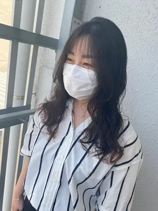 ロング パーマ 後藤紗英/髪質改善 /オリーブベージュのヘアスタイル