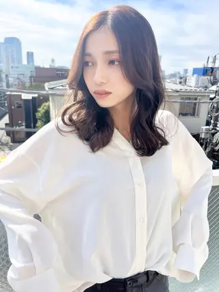 ミディアム シバタ ショウゴのヘアスタイル