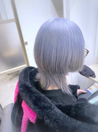 ミディアム カラー メンズ EMANON新宿南口所属・🦄中性ウルフ ☁️Shiori🦄のヘアスタイル
