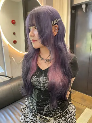 ロング カラー 宮崎　達也 ミルクティーベージュのヘアスタイル