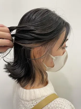 ミディアム カラー 今だけカット無料✨ 表参道美容師 井出光のヘアスタイル
