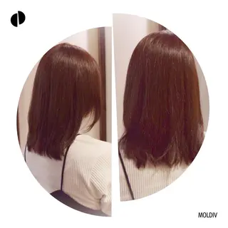 ミディアム セミロング カラー ✨縮毛矯正✨髪質改善 ナカシマ ユミのヘアスタイル