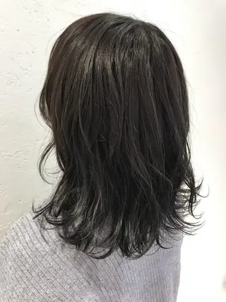 ミディアム カラー 韓国ヘア🇰🇷/ レイヤーカット✂︎のヘアスタイル