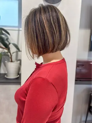 ショート カラー ボブ/レイヤー/ ウルフ/池澤慎人のヘアスタイル