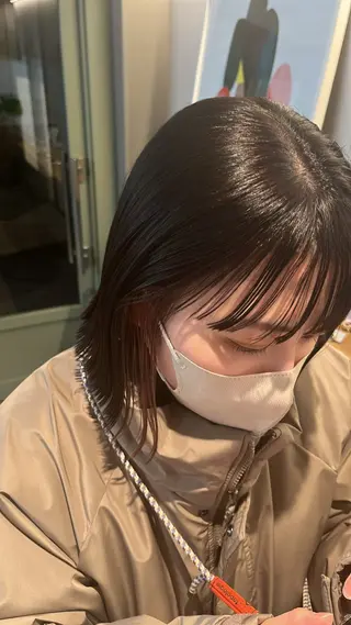 ミディアム 石黒 良華のヘアスタイル