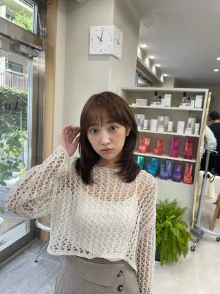 ミディアム 透明感カラー🎨 磯部拓磨のヘアスタイル