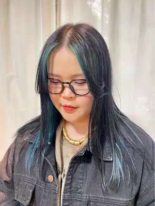 セミロング 園田 渉 ◤SHIKIO◢のヘアスタイル