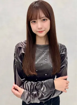 ロング カラー ヘアアレンジ 🫧透けカラー🫧 乃愛のヘアスタイル