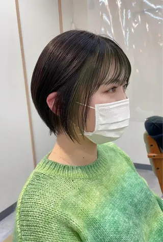 ショート カラー 韓国レイヤー 船橋 徒歩5分/小川友美のヘアスタイル