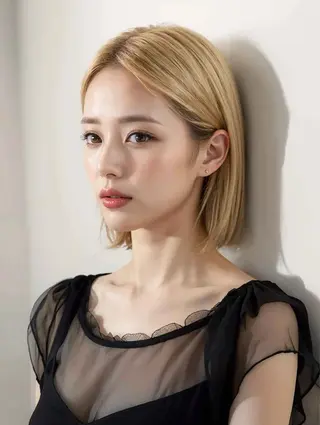 ショート 韓国風 レイヤーカットのヘアスタイル