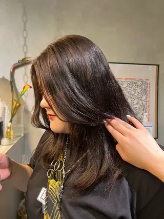 セミロング morrow by suntown所属・💙AKANE ハイトーン特化💙のヘアスタイル