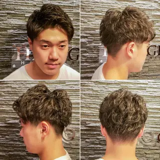ショート パーマ BroTokyo 有楽町アシスタントのヘアスタイル