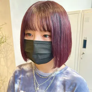 ミディアム カラー デザインカラー/パー マ🦖外岡咲希🦖のヘアスタイル