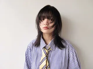 ミディアム カラー スギヤマ ショウゴのヘアスタイル