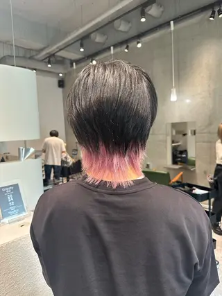 ショート カラー メンズ MONIQA所属・🐲RYUKI メンズブリーチのヘアスタイル