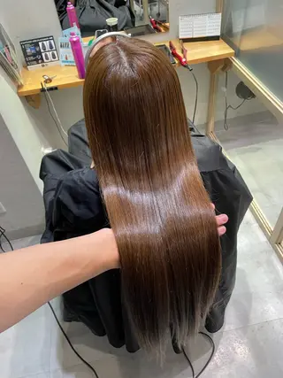 ロング ハモチユウゴ 髪質改善/縮毛矯正のヘアスタイル