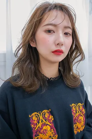 セミロング カラー ANGELICA 天理店のヘアスタイル