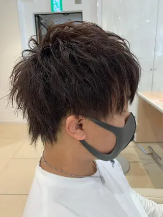 ショート カラー メンズ IwAsh中山所属・✂︎中山ブリーチ・ パーマ✂︎露木智也のヘアスタイル