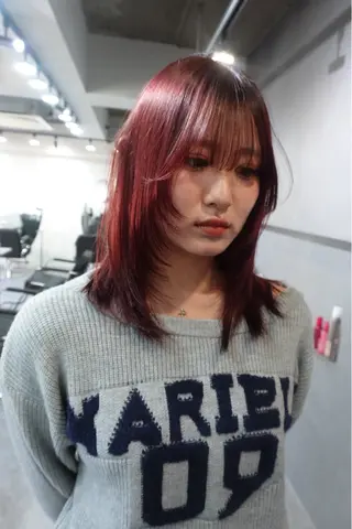 セミロング カラー カットカラー特化 ⭐️代表⭐️のヘアスタイル
