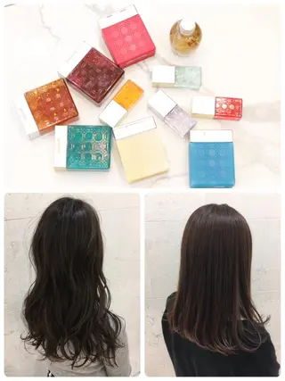 ロング カラー 斉藤 貴也のヘアスタイル