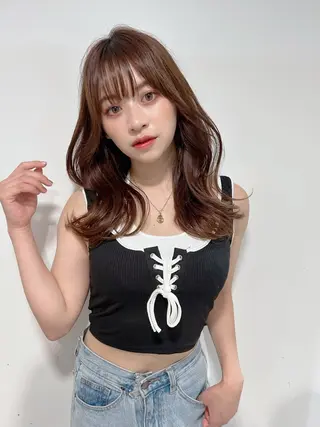 ミディアム 艶髪/モテヘア🎀 MIHOのヘアスタイル