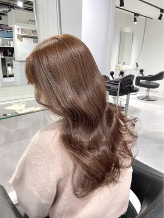 ロング カラー モテ髪💕ハイトーン ベージュ yuriaのヘアスタイル