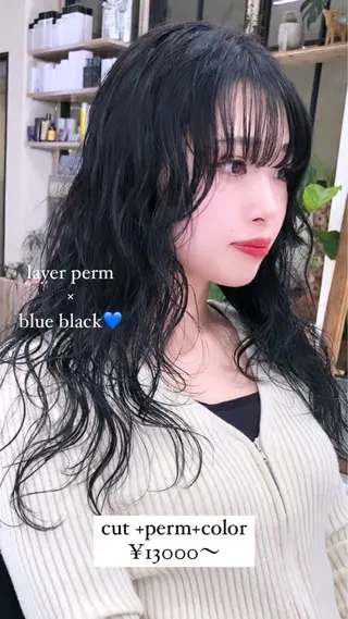 ロング カラー パーマ カノン/アニメ漫画 好き美容師︎💕︎︎のヘアスタイル