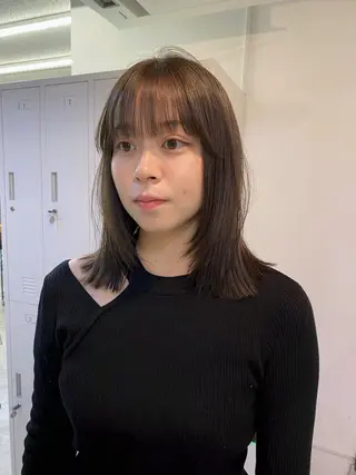 セミロング カラー iroha/ n.w.h🎀のヘアスタイル