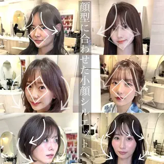 韓国風/小顔レイヤー /艶カラーのヘアスタイル