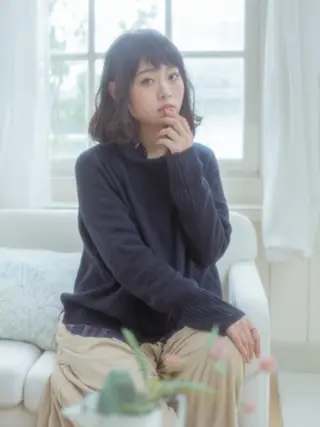 ミディアム カラー パーマ amie所沢駅 プロペ通り店【アミ】のヘアスタイル