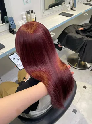 ロング カラー 🍒♡艶髪暖色カラー saaya♡🍒のヘアスタイル