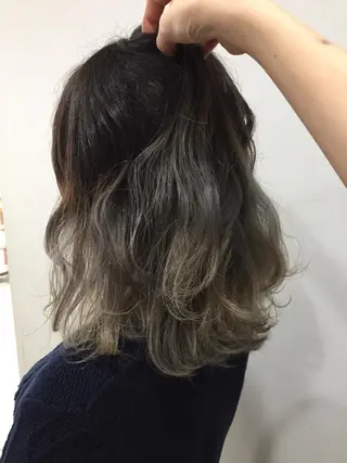 ミディアム カラー 白髪女性専門店竹内 涼乃のヘアスタイル