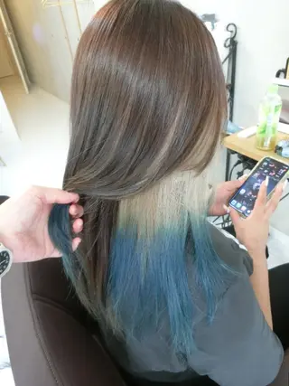 カラー ロング ma cherie 三浦直美のヘアスタイル