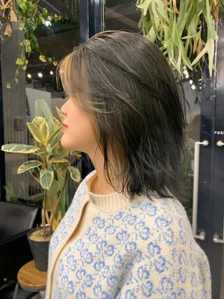 セミロング カラー MEY HAIR所属・カットモデル 募集Narumi🌸のヘアスタイル