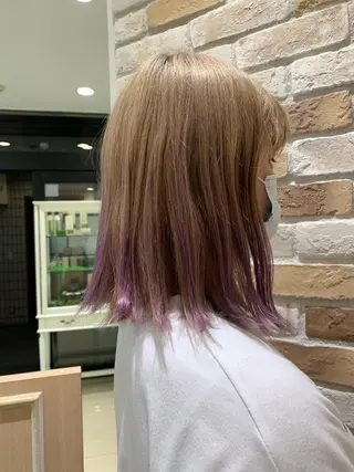 ミディアム カラー IwAsh中山所属・✂︎中山ブリーチ・ パーマ✂︎露木智也のヘアスタイル